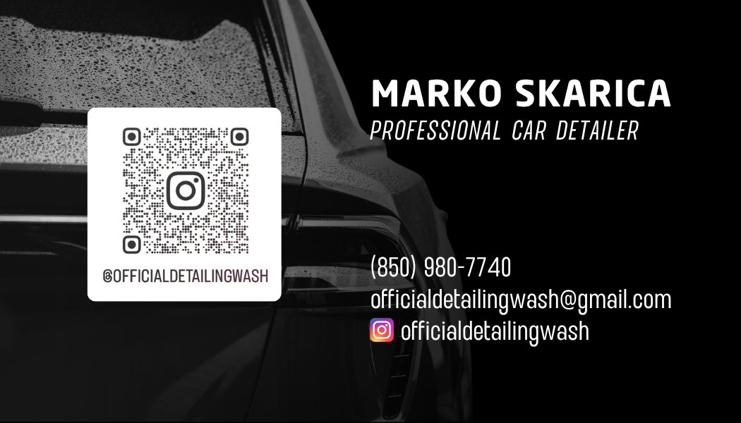 Official Detailing and Wash business card