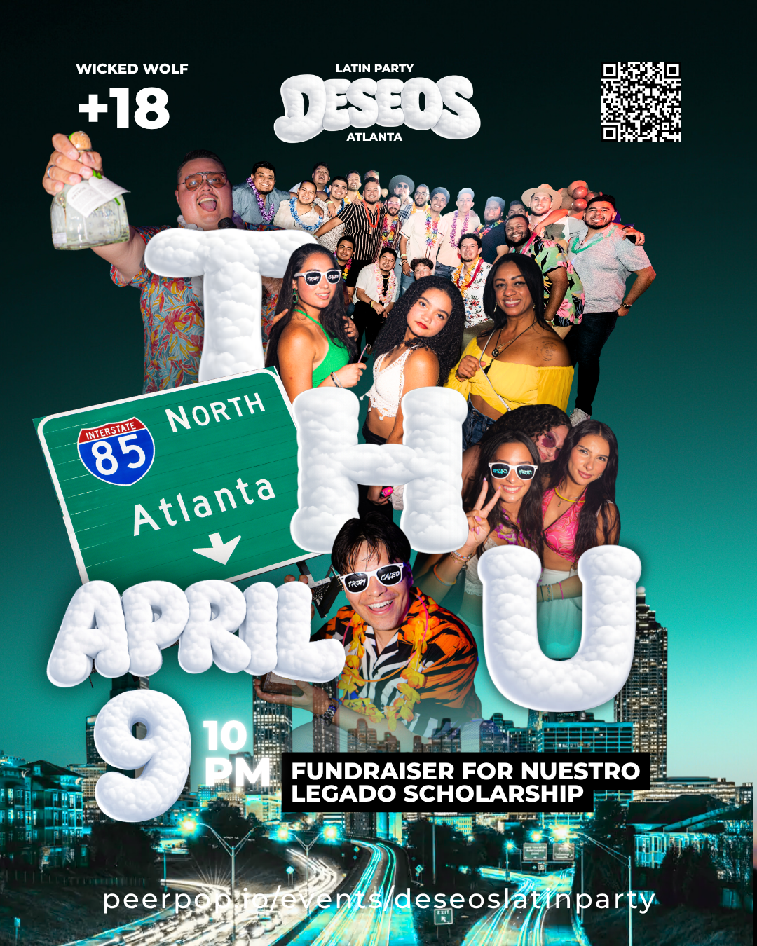 Deseos ATL Latin Party fundraiser flyer