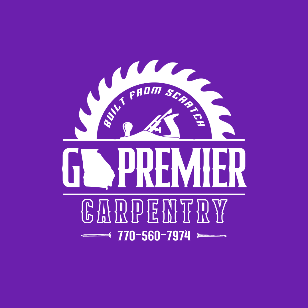 GA Premier Carpentry logo on purple