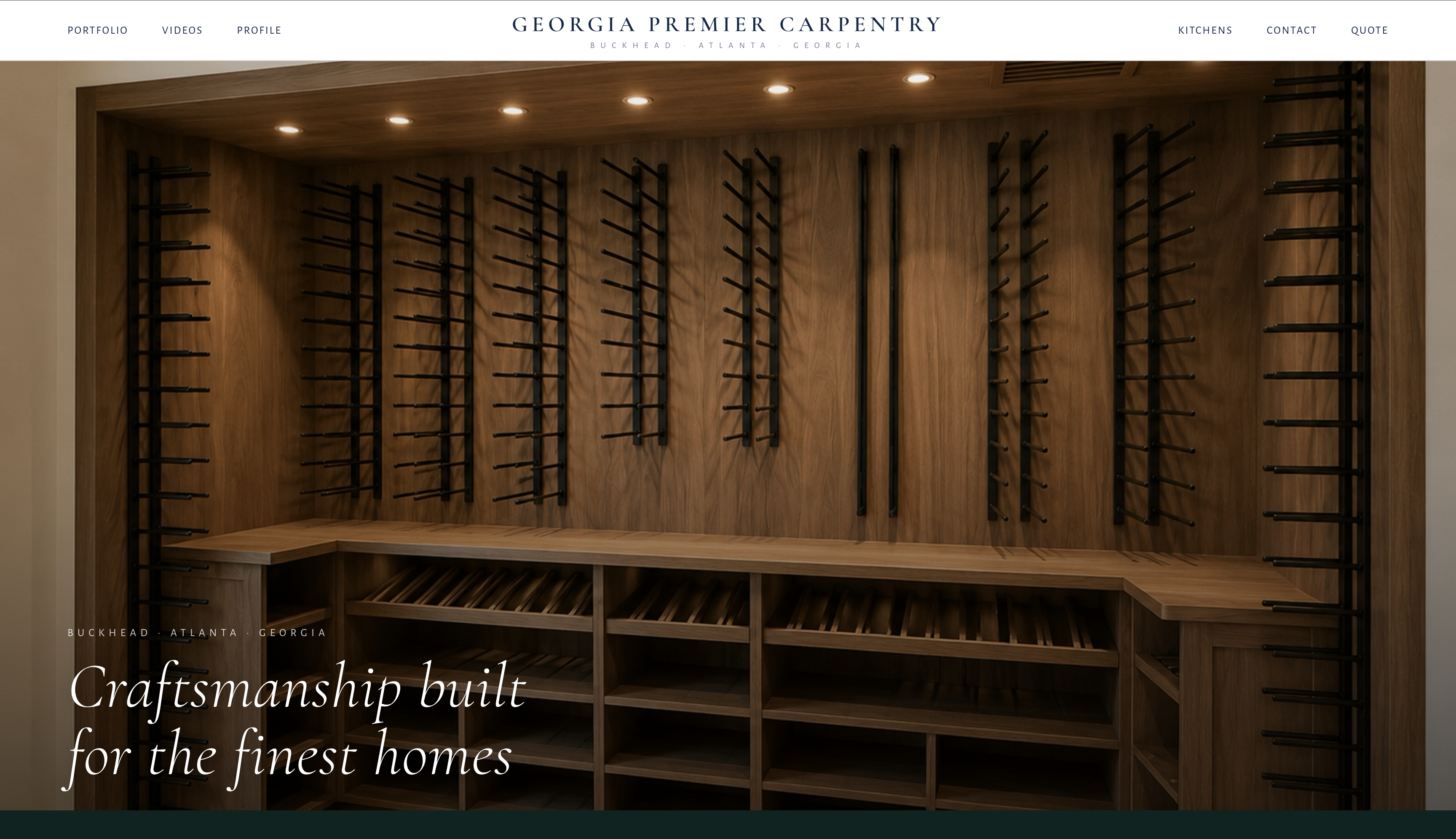 GA Premier Carpentry website screenshot